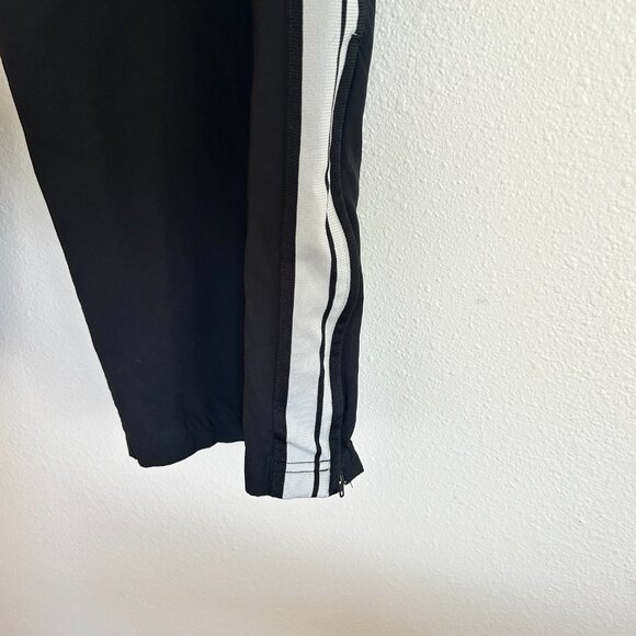 Nike Track Pants L Black Windbreaker Zip Ankle Pull On Elastic Waist Logo - Picture 4 of 10